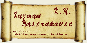 Kuzman Maštrapović vizit kartica